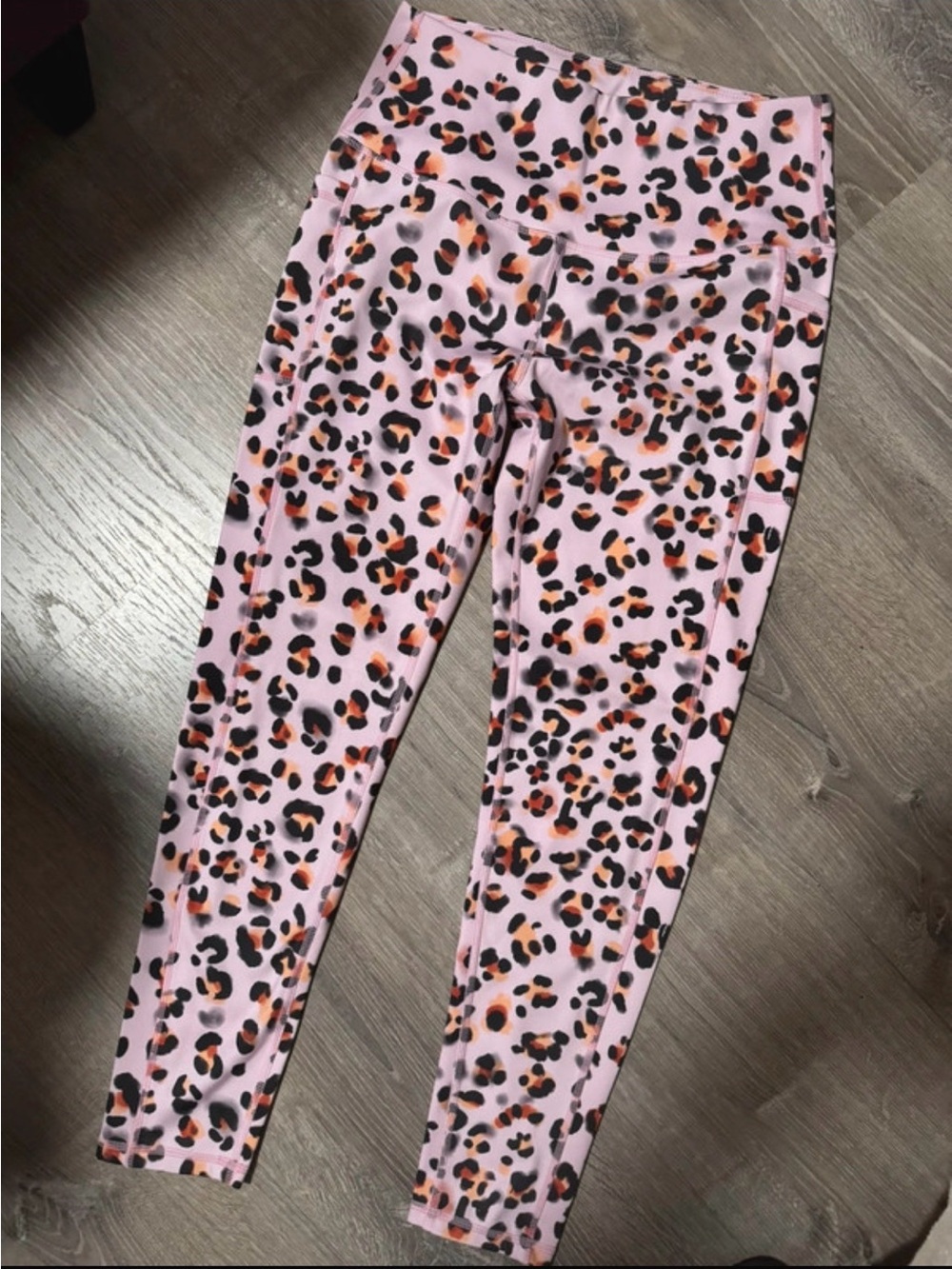 High-Rise Pink Leopard Print Leggings